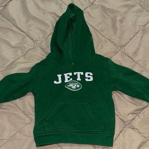 Kids Green Hooded Sweatshirt with 'JETS' Graphic